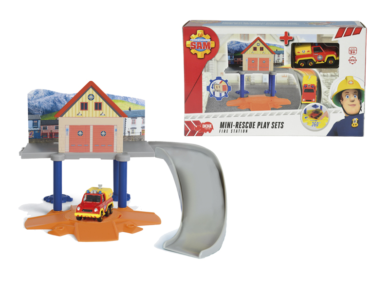 Маленький пожарный гараж и машинка из серии «Пожарный Сэм»  